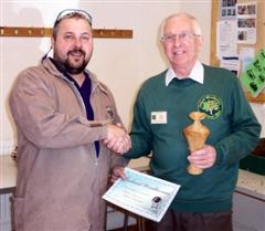 Smith Adams receives the highly commended certificate from Mick Hanbury